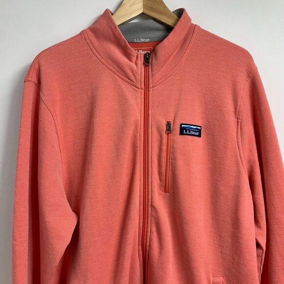 L.L. Bean Men's Comfort Stretch Piqué Full Zip Long Sleeve Shirt Size L - Picture 4 of 11
